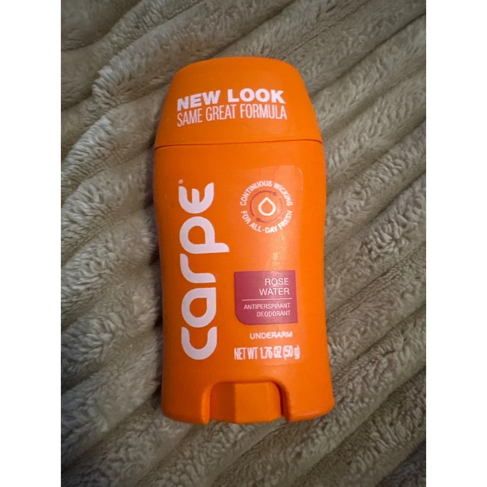 Carpe rose water Antiperspirant Deodorant NEW 1.76 Oz, 50g